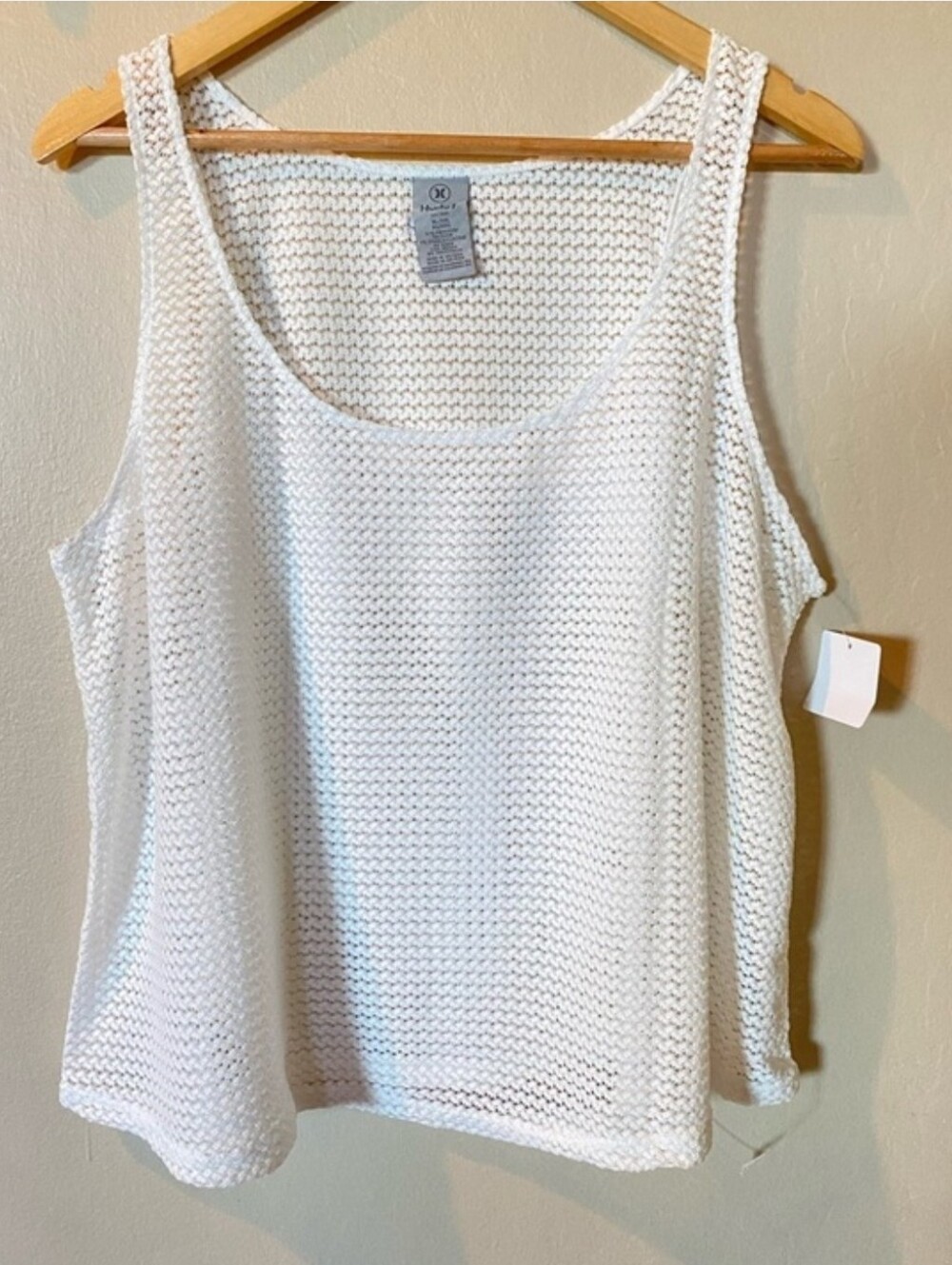 HURLEY Cream Mesh Beach Cover-Up SET - TANK TOP & PANTS - XL/XXL - Picture 3 of 9